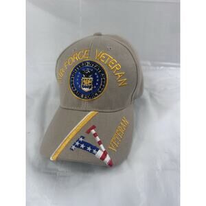 U.S. AIR FORCE USAF EMBLEM VETERAN CAMO CAP HAT Patriot